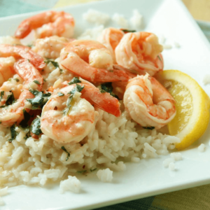 SHRIMP OVER RICE