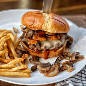 MUSHROOM & BACON BURGER