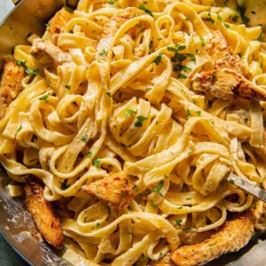 2- CAJUN CHICKEN ALFREDO WITH BROCCOLI